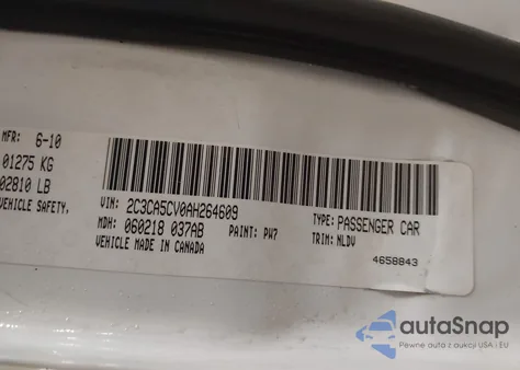 2010 Chrysler 300 Touring/Signature Series/Executive Series z USA, uszkodzony, nr VIN 2C3CA5CV0AH264609